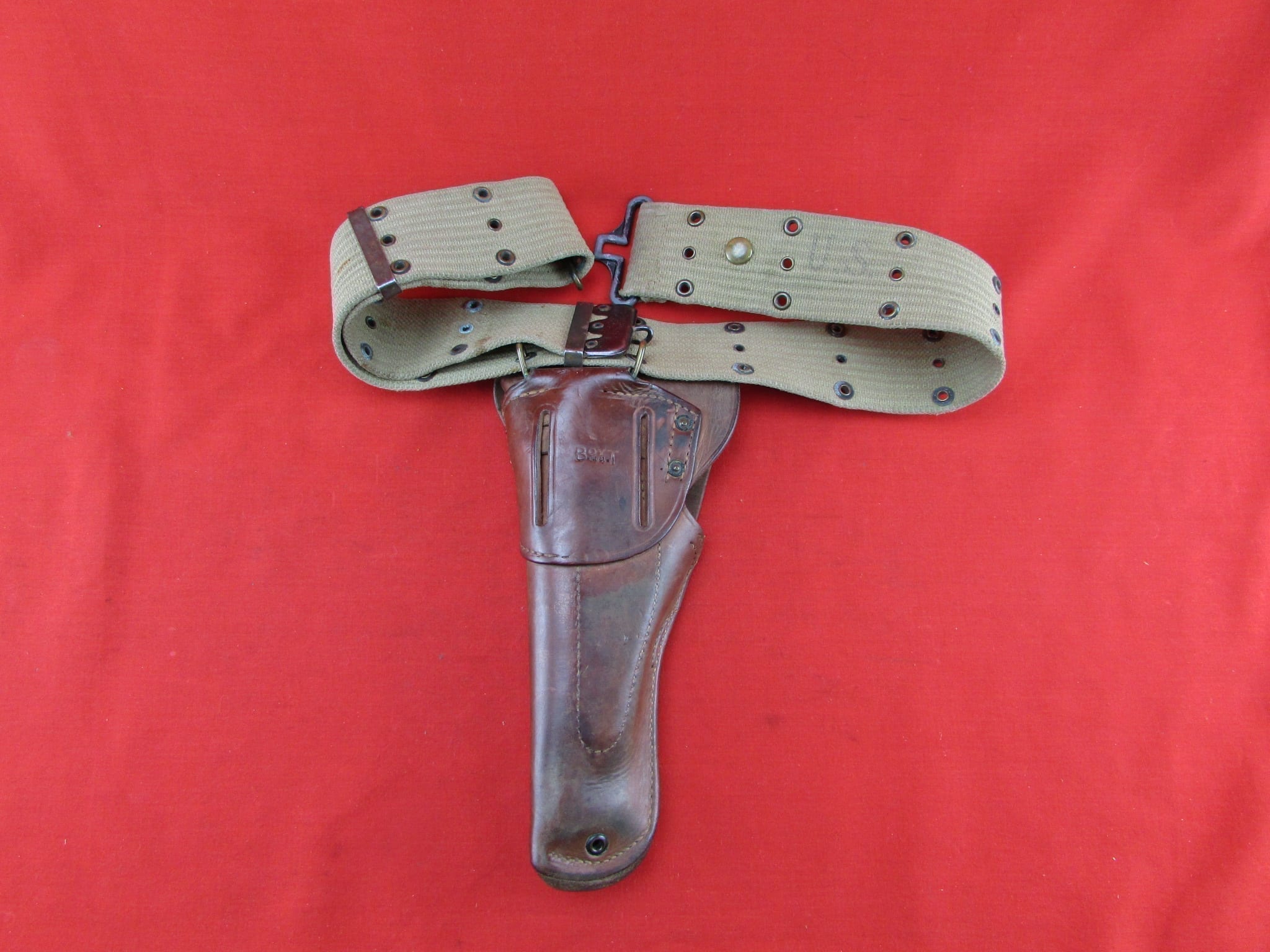 M1916 Us Ww2 Holster And Belt For Colt 1911 Marked Boyt 44 Midwest Military Collectibles 8403